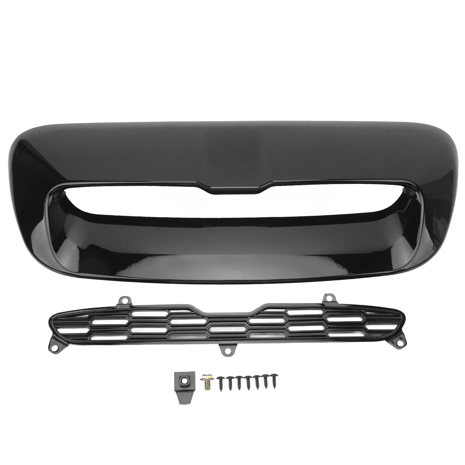 2Pcs Front Engine Hood Vent Trim Bright Black Air Outlet Cover Replacement For Cooper S R56 R55 R57 R58 R59