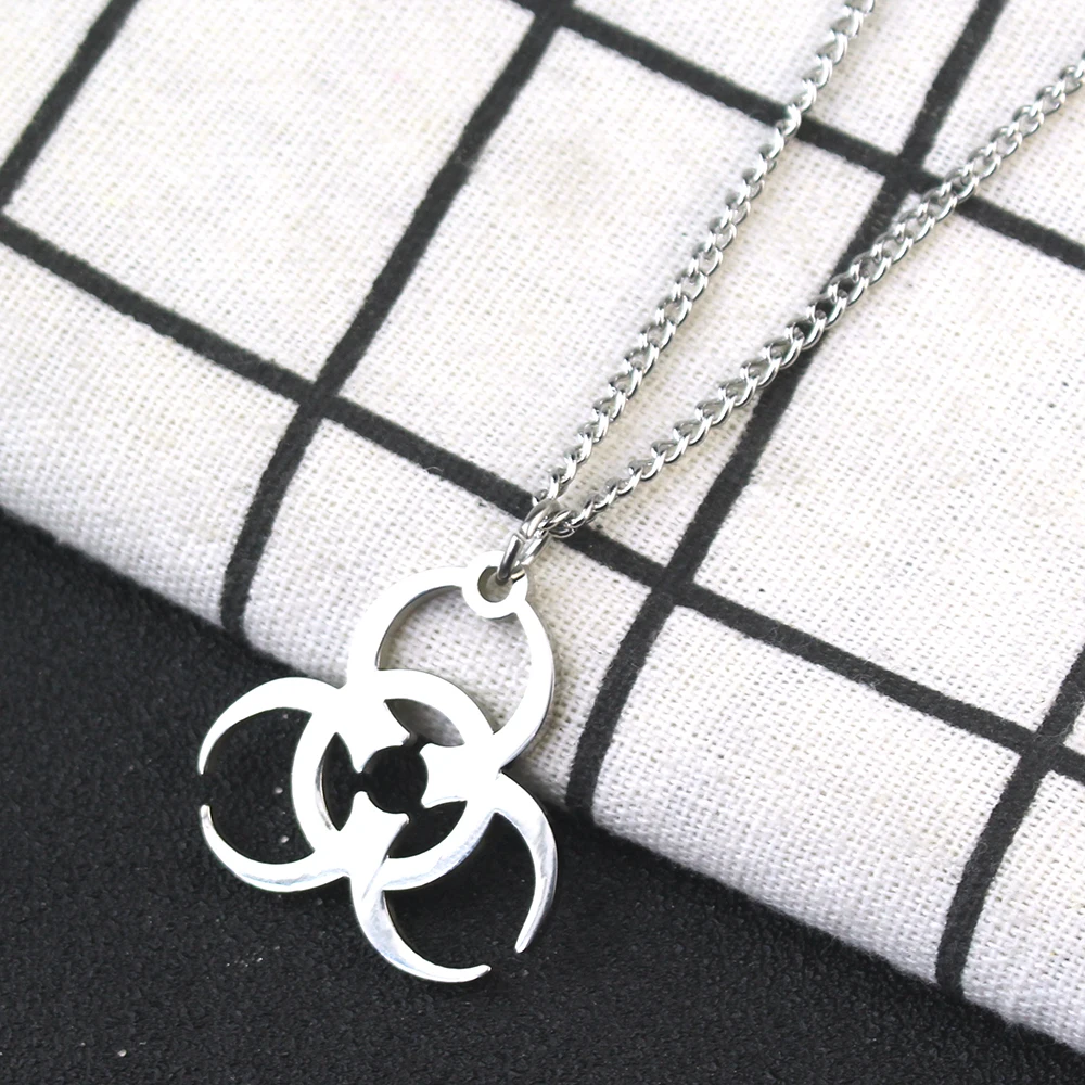 Stainless Steel Residents Evils Pendant Necklace Corporation Symbol Chain Necklace Fans Cosplay Party Jewelry Accessories Gift
