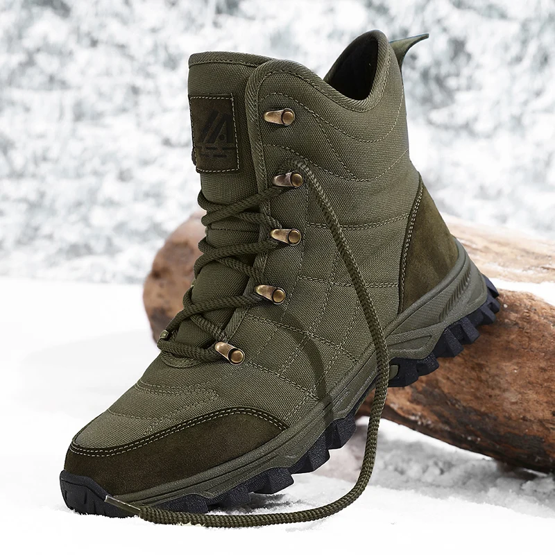 Men's boots autumn and winter waterproof casual snow boots non-slip comfort high-top outdoor boots fashion youth plus size boots