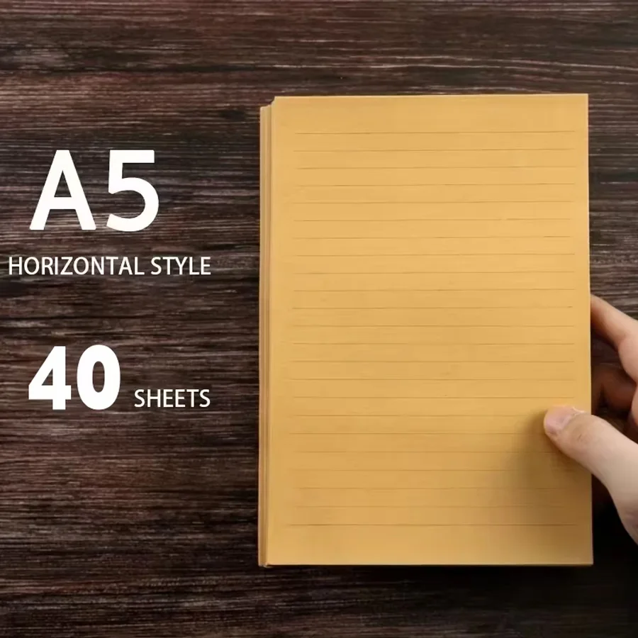 A5/B5 Retro Letter Papers Elegant Kraft Writing Paper for Thank-You Notes Poems Greetings Lettering Stationery Vintage