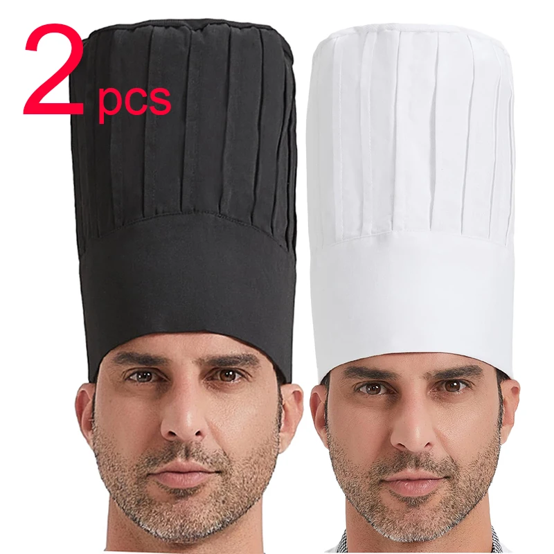 Profession Cook Hats Stretchy Adjustable Food service Kitchen Work Cap Hotel Restaurant Cooking Cap for Canteen Bakery Household