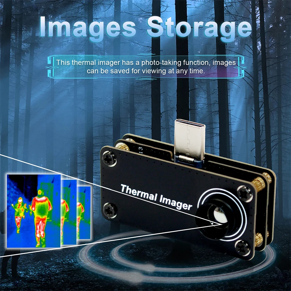 Type-C Thermal Imaging Camera -20~1000°C 32*32 Pixels Infrared Thermal Imager APP Control Infrared Camera for Android Phone
