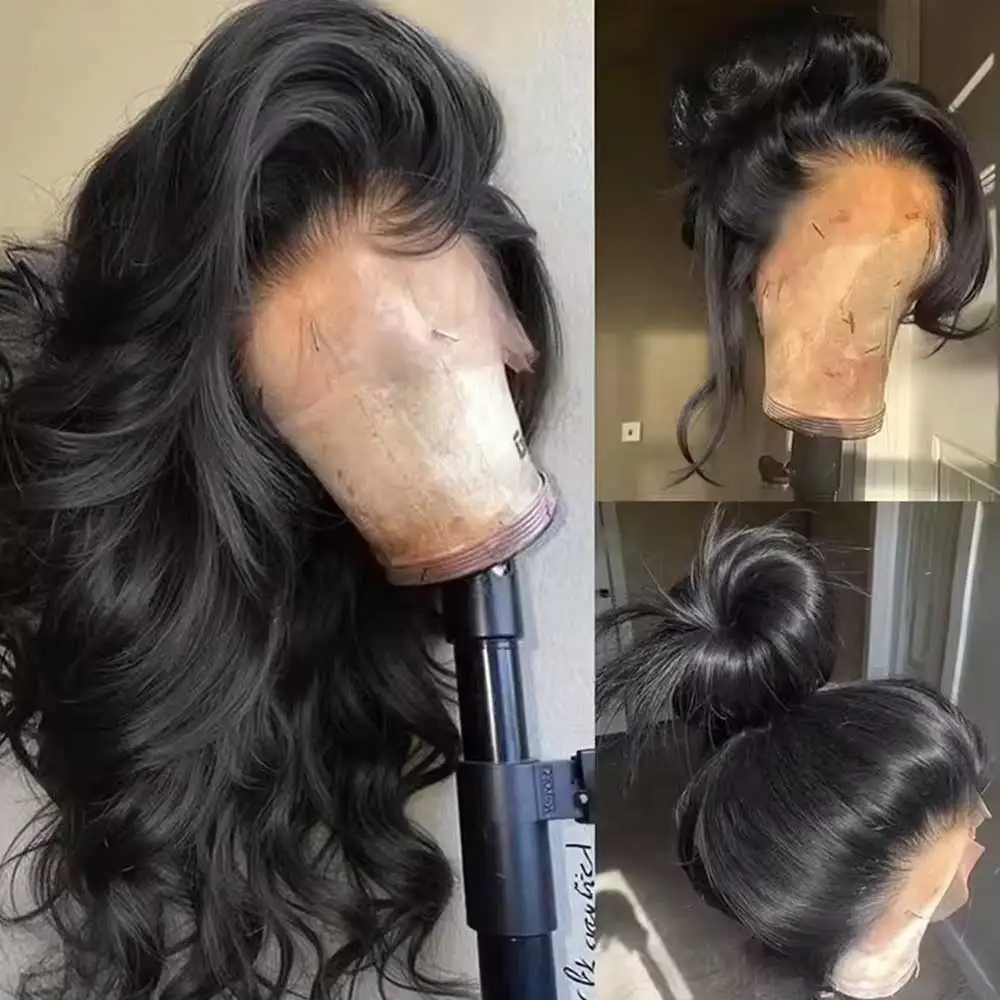 13x413x6 HD Body Wave Lace Front Human Hair Wigs Pre Plucked Remy 40 42 Inch 5x5 Glueless Wet And Wavy Lace Frontal Wigs