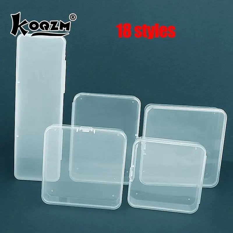 PP Transparent Box Rectangular Flip Storage Box Square Packaging Case Round Blister Box Accessories Organizing Product Packag