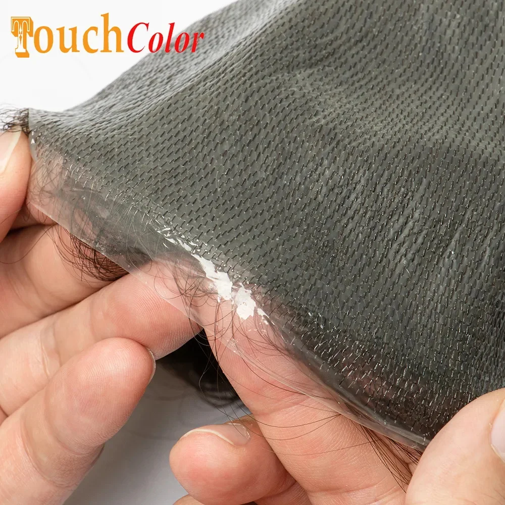 0.03mm Ultra Thin Skin Men's Capillary Prosthesis Invisible Men Toupee Wig Male Natural Hairline Human Hair System Hairpiece