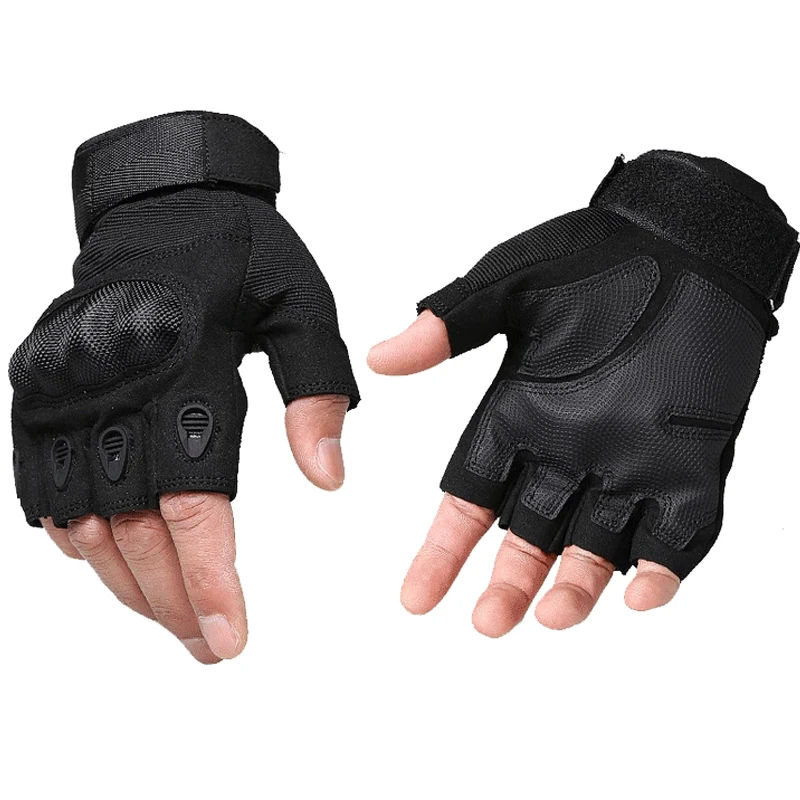 1Pair Tactical Fingerless Men Gloves Outdoor Military Tactical Gloves Sports Shooting Hunting Airsoft Motorcycle Cycling Gloves