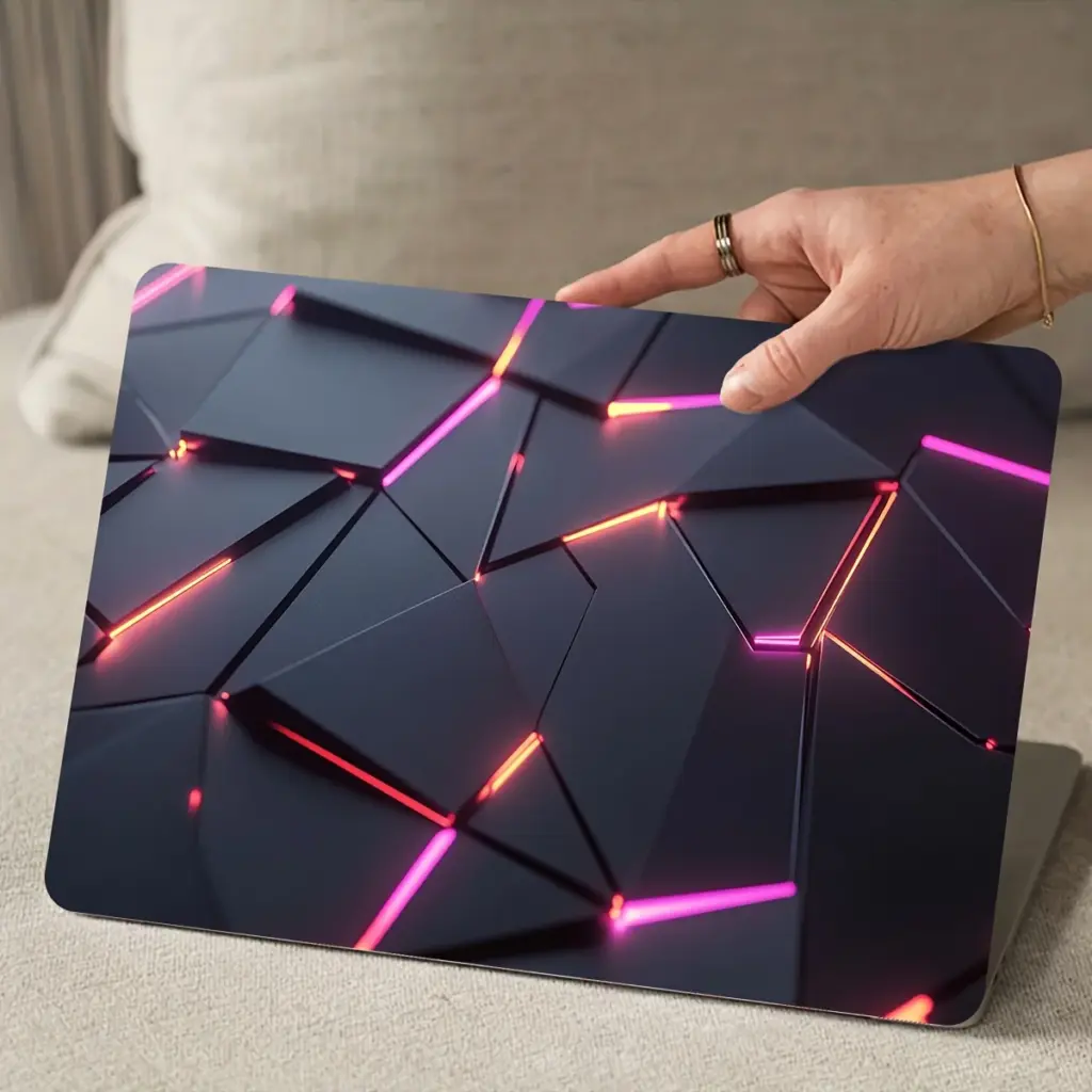 2-Pack Pattern Laptop Art Cyberpunk Decal Case, Universal Netbook Skin Stickers Non-Reusable Laptop Skin