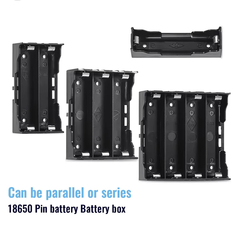 18650 Battery Plastic Case 1X 2X 3X 4X 18650 Battery Holder 18650 Battery Storage Box 1 2 3 4 Slots Batteries Container Hard Pin
