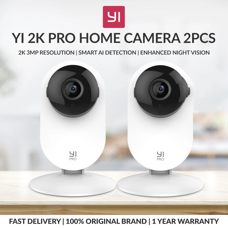 YI Pro Kits 2K Home Security Camera Wi-Fi IP Smart Surveillance System with Night Vision Baby Monitor