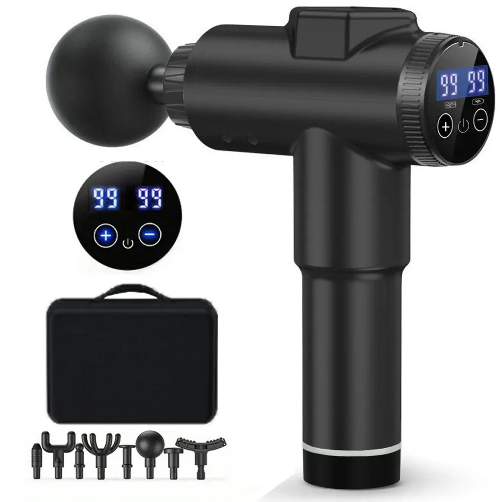 High Power Deep Tissue Massage Gun with 8 Attachments Portable Muscle Massager for Back Neck Leg Pain