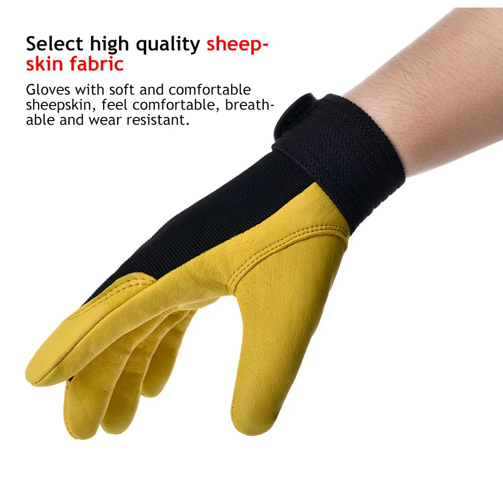 Labor Insurance Work Gloves Leather Wear-resistant Thickened Protective Gloves Porter Site Machine Repair Garden Riding Gloves