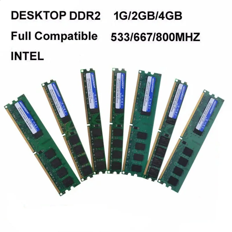 KEMBONA Original Chips Brand PC Desktop DDR2 1GB / 2GB / 4GB 800MHz / 667MHz / 533MHz DDR 2 DIMM-240-Pins Desktop Memory Ram
