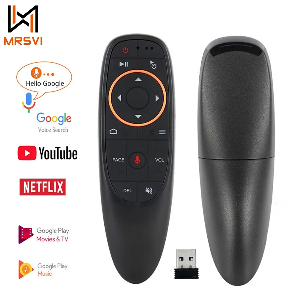 MRSVI G10S Air Mouse Voice Remote Control 2.4G Wireless Gyroscope for H96 MAX X88 PRO HK1 Q5 Android TV Box X96 DQ03 H98
