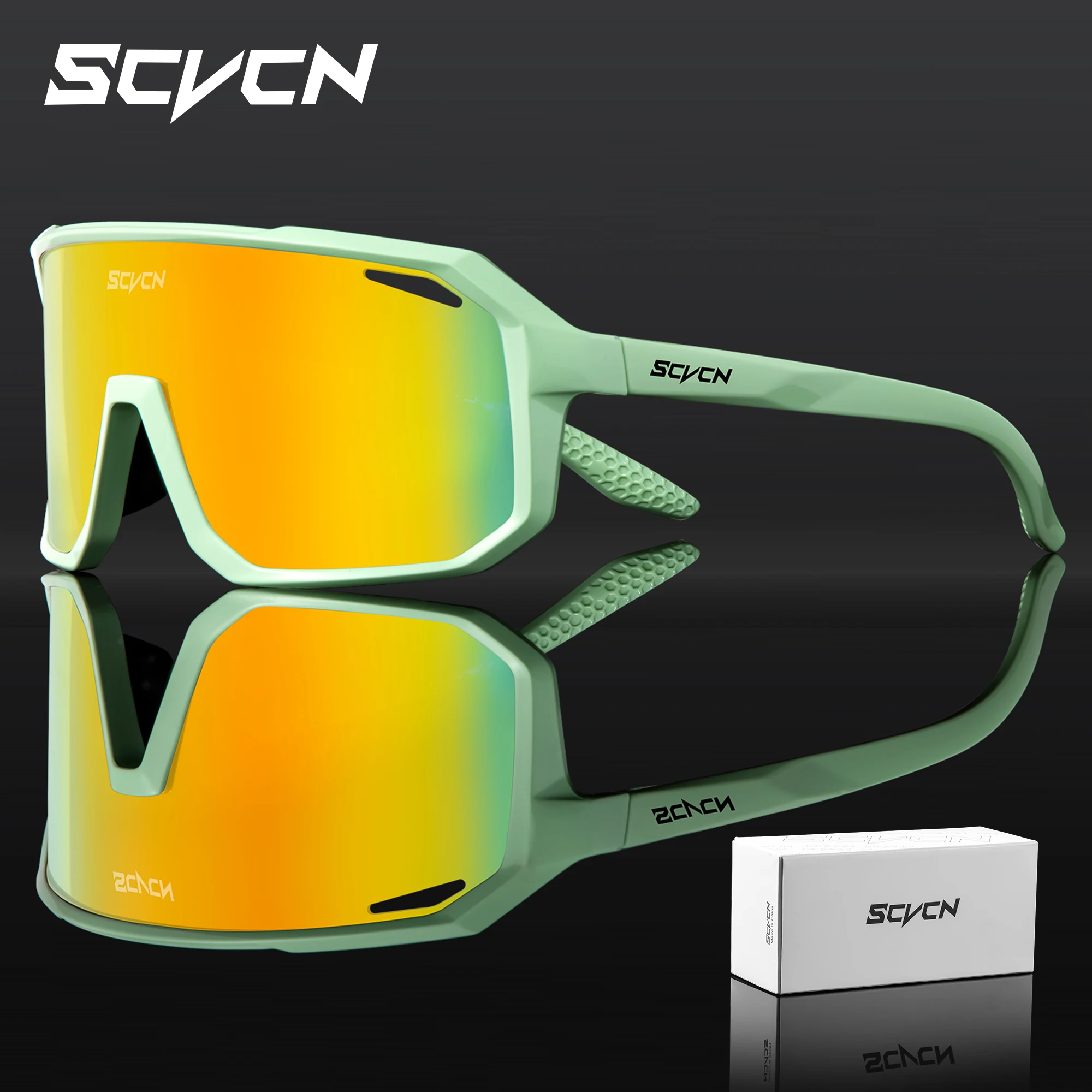 SCVCN Hot Cycling Glasses Bike Sunglasses Men UV400 Eyewear Outdoor Sports Road Goggles Bicycle Women Riding Hiking Sunglasses