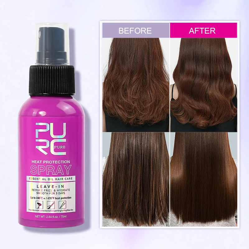 PURC Heat Protection Spray Argan Oil Repair Damaged Smoothing Straightening Professional Keratin Hair Treatment Hair Care