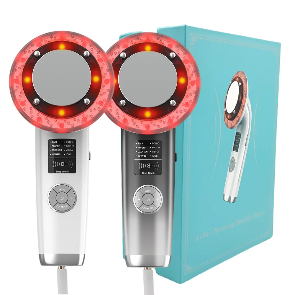 8 IN 1 Ultrasound Cavitation Machine Body Slimming Vibrating Massager Anti-Cellulite Fat Burner Facial RF Infrared EMS LED Light
