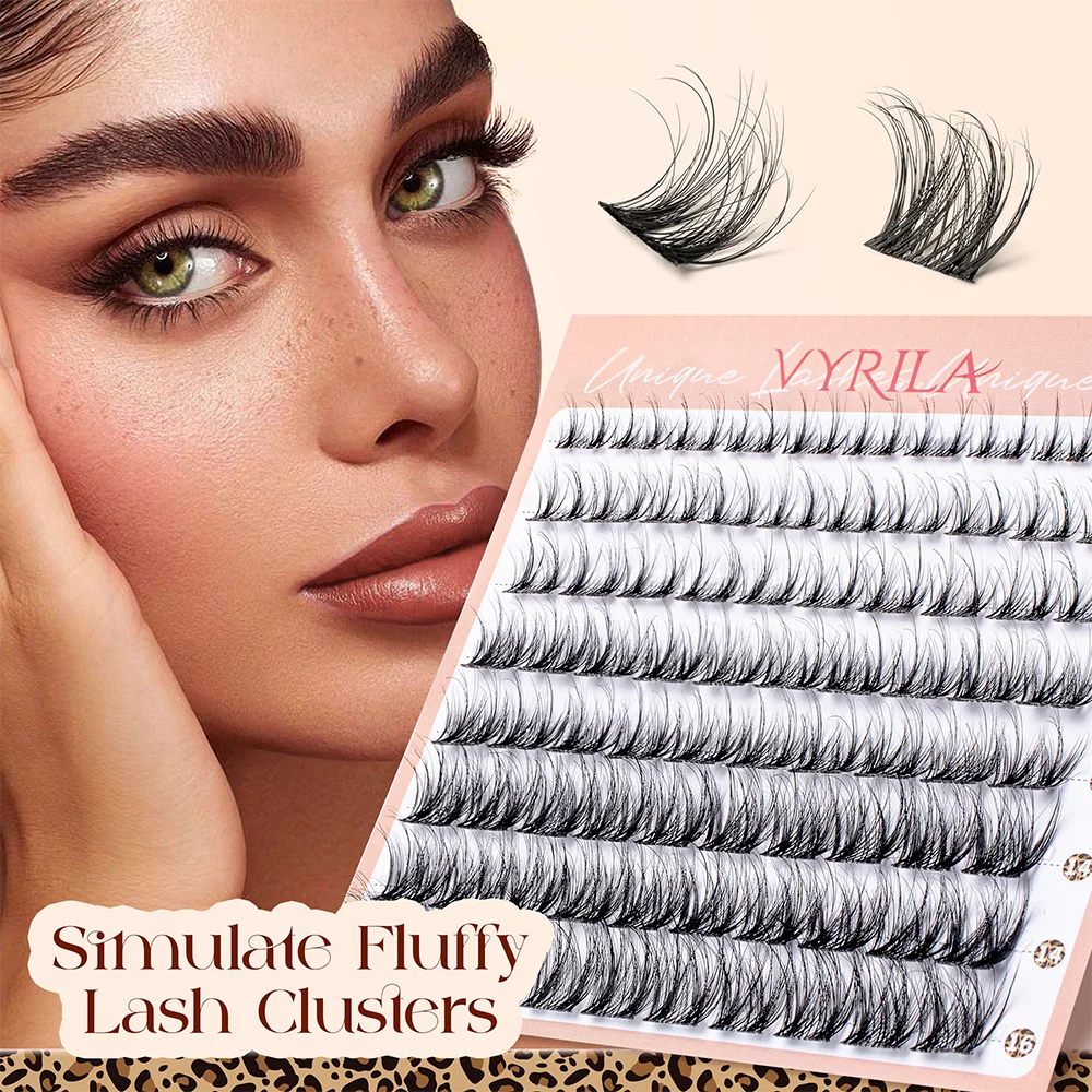 Cluster Lashes Fluffy Soft And Easy String 80pcs False Eyelashes 0.1mm Ultra-thin Band Natural Eyelash Extension Bundle Makeup