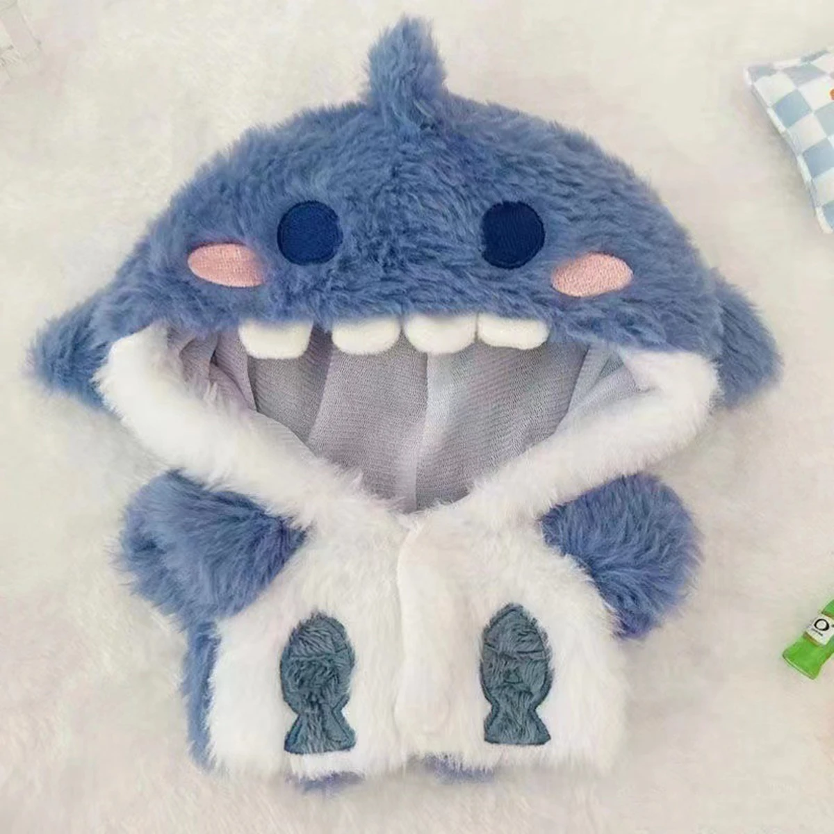 20cm/7.87 Inch Idol Cotton Doll Clothing Accessories, Dolphin Shark Cartoon Animal Coat Jumpsuit Diy Series, No Doll Gift