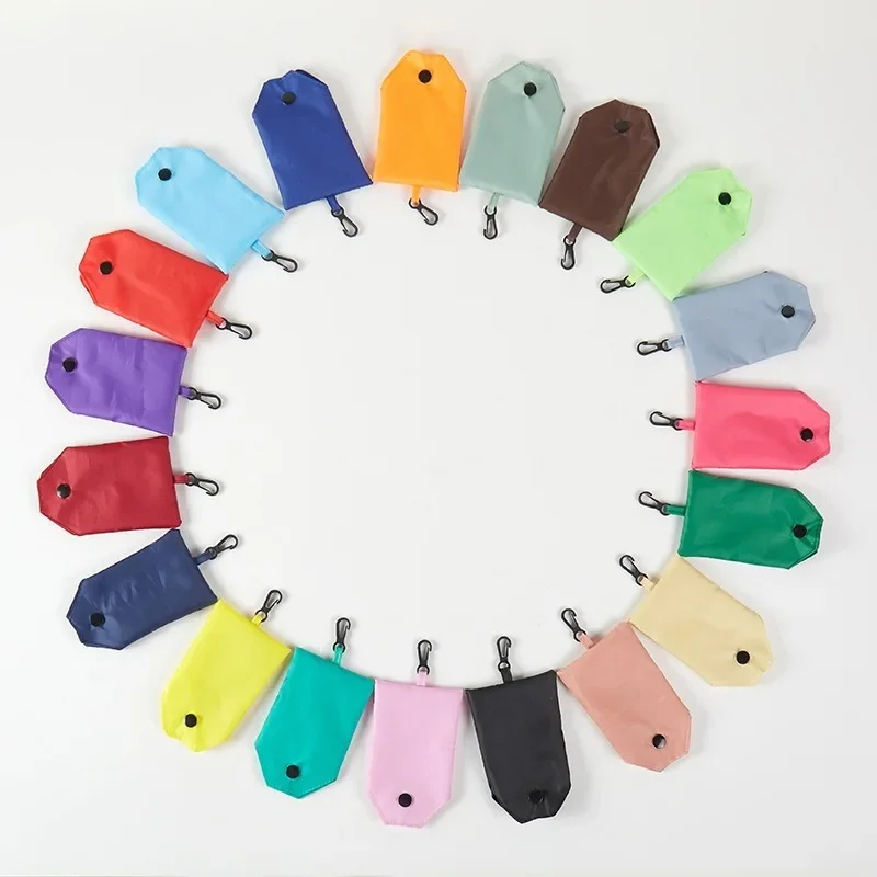 In The Case of Women's Solid-color Eco-friendly, Foldable and Reusable Shopping Bags for Polyester Travel Groceries