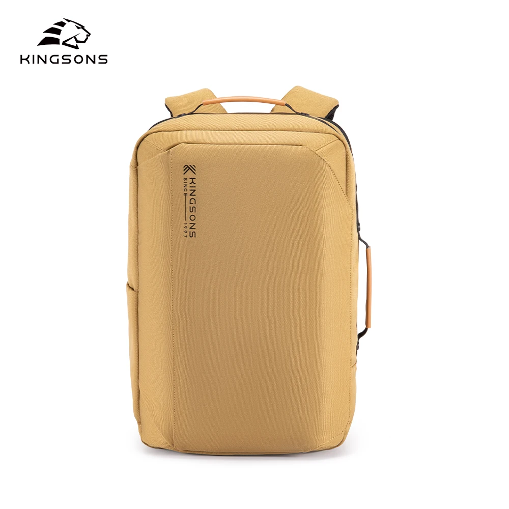 Kingsons 2025 New Recycled Polyester 23 L Large Capacity Backpack For Men Women 15.6 inch Laptop 180° Open Waterproof Travel Bag