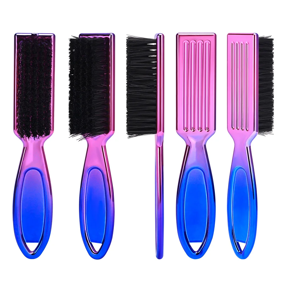 Professional Gradient Hair Cleaning Brush with Handle - Ideal for Men’s Hair and Beard Grooming & Clean-Up of Hair Clippings