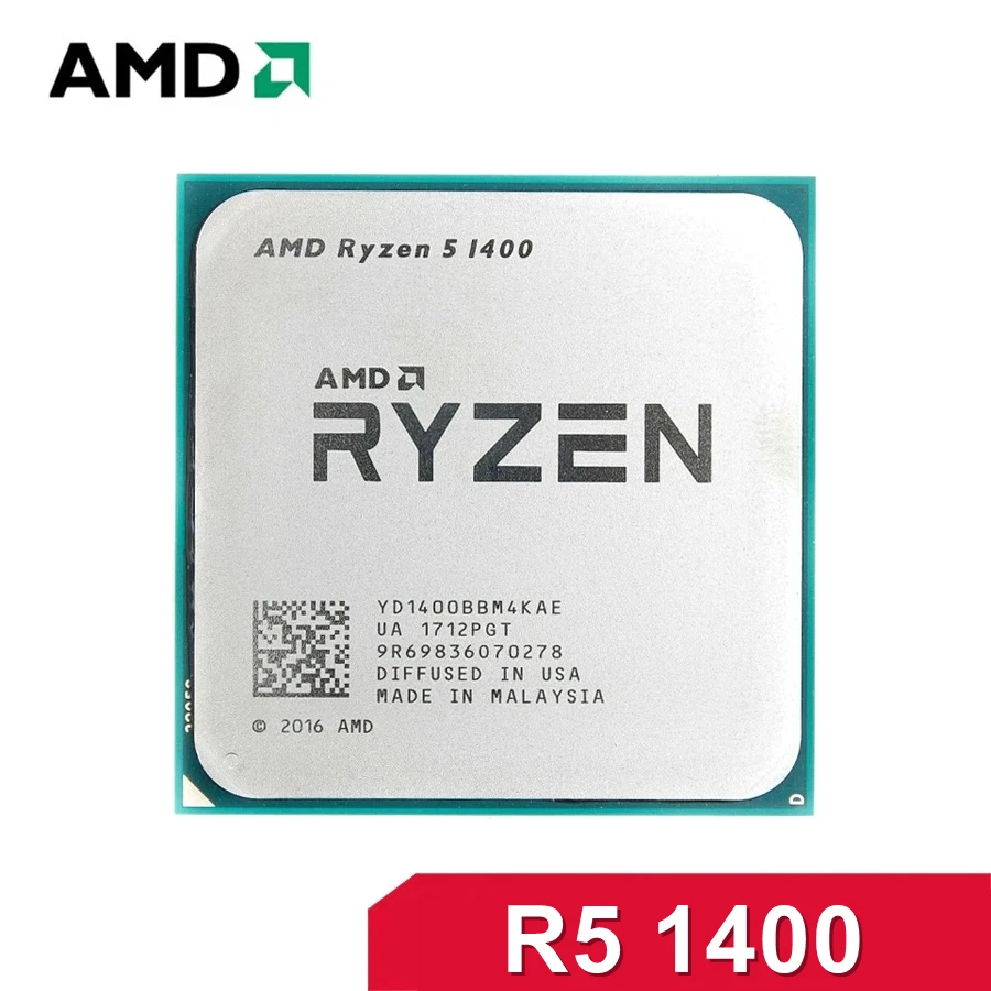 AMD Ryzen 5 1400 R5 1400 3.2GHz Quad-Core CPU Processor Socket AM4