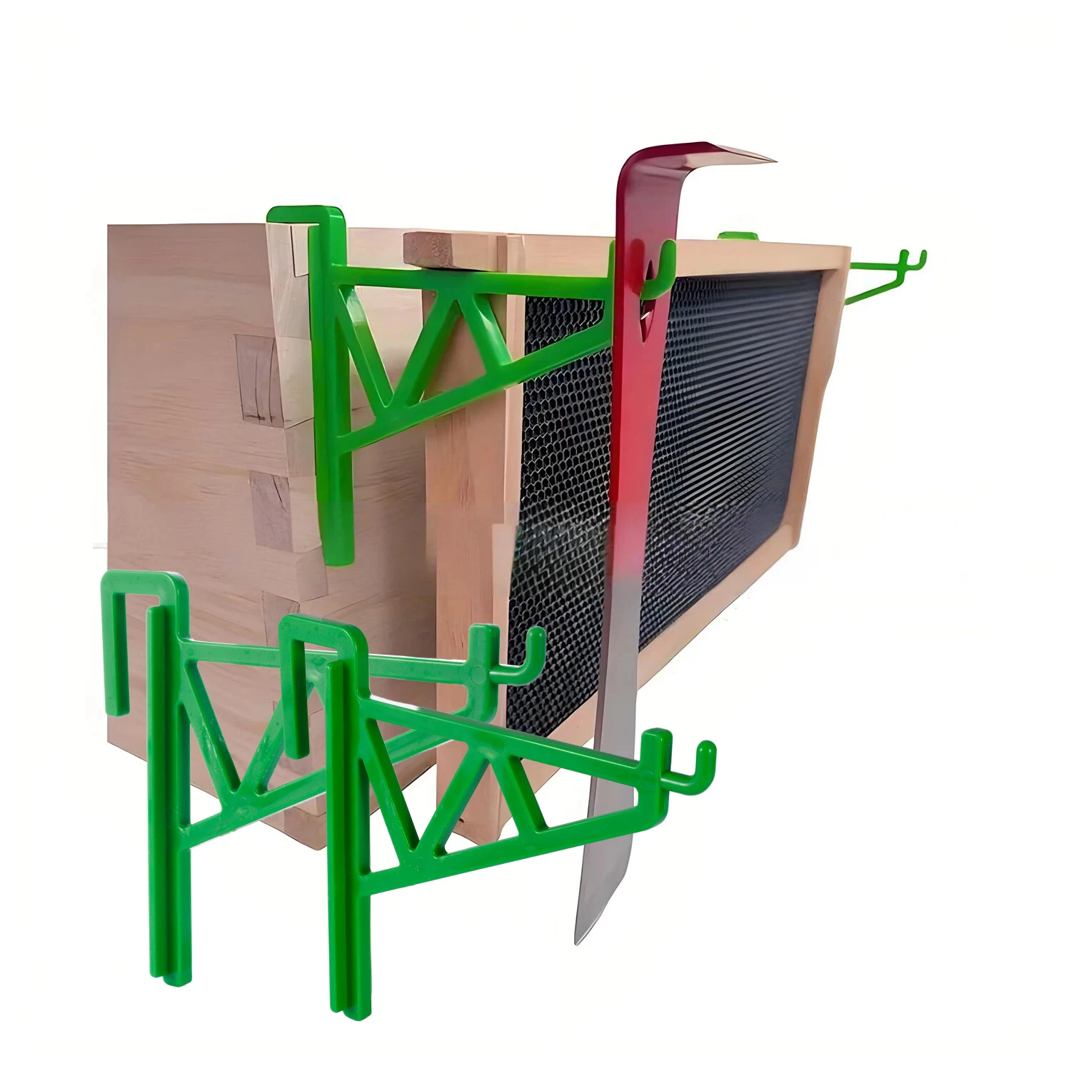 2Pcs Beehive Frame Holder Heavy Duty Plastic Beekeeping Grip Frame Perch Bee Hive Stand Support Rack Bracket Beekeeping Supplies