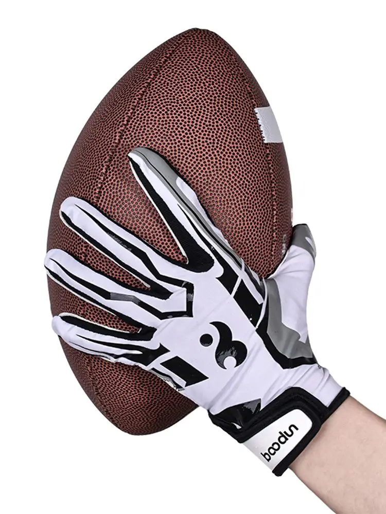 Football gloves with padding receiving gloves with adhesive padding indoor football gloves rugby and baseball hitting glove 1071