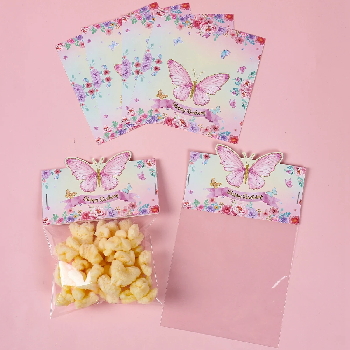 Butterfly Candy Bags Topper Gift Packing Bags Birthday Party Decoration Gift Bag for Guest Wedding Birthday Supplies Baby Shower