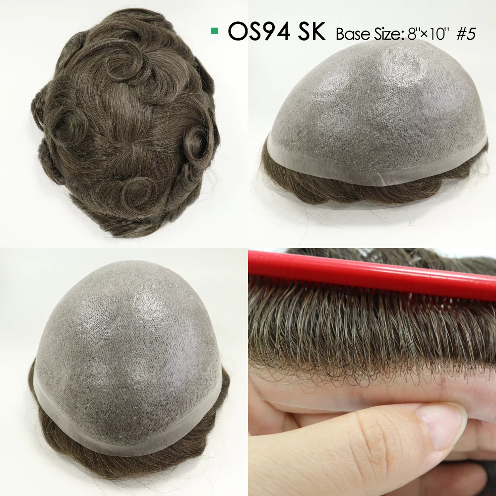 Clearance Sale Mono Lace and PU Mens Toupee Different Size and Base Wig for Men Indian Hair Men's Capillary Prothesis Toupee