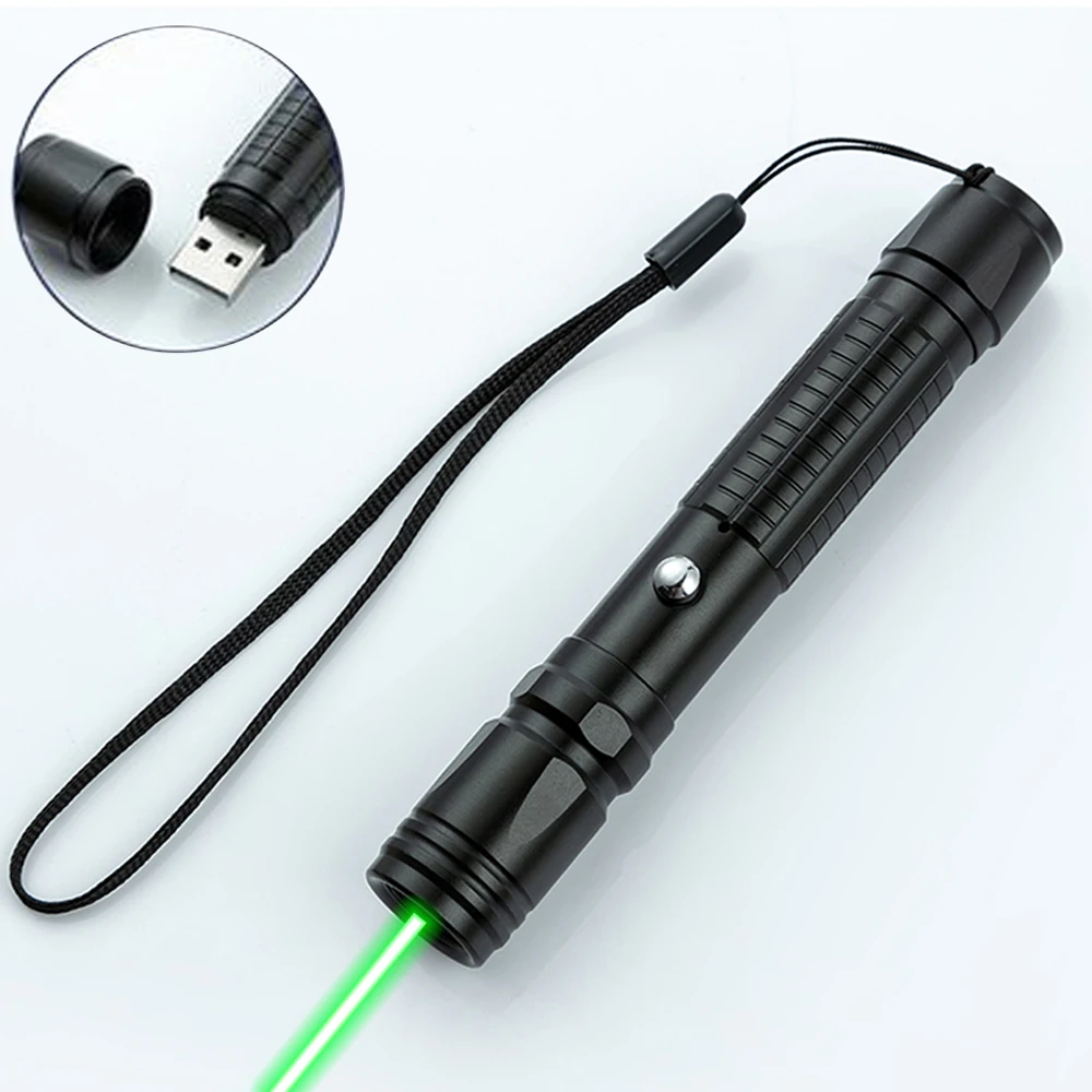 USB Mini Green Laser Pointer LED Cute Laser Green Violet for Cats Toy Interactive Bright Animation Pointer Light Pen