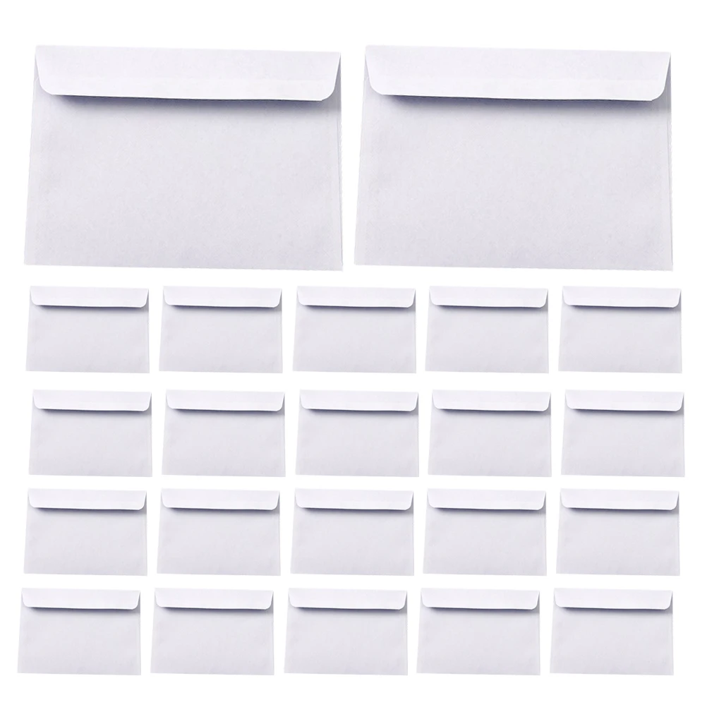 100 Pcs Confidentiality Pattern Envelopes Blank Mailing Legal Size White Letter Envelopes Business Card Paper Vintage Document