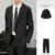 Black suit + black suit pants [two-piece suit/high quality]]