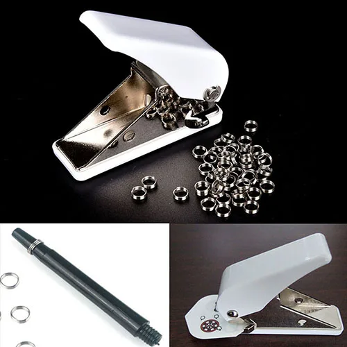1PC Professional Dart Flight Hole Puncher Punch with 50pcs Shaft Metal Ring