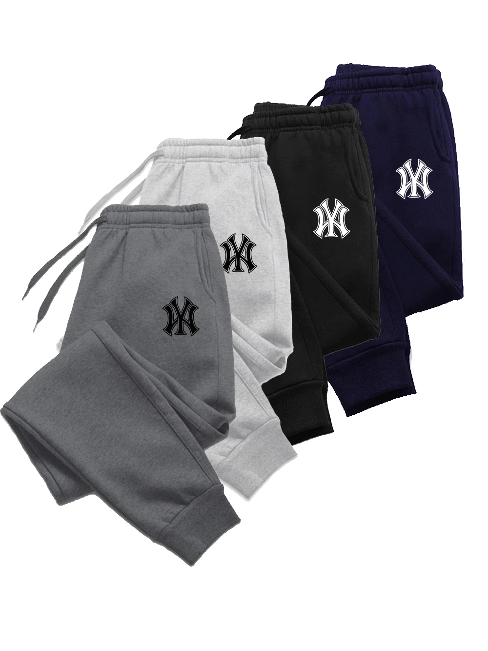 Men's and women's casual sport pants, sport trousers with drawstring waists, pockets, comfortable and fashionable daily running