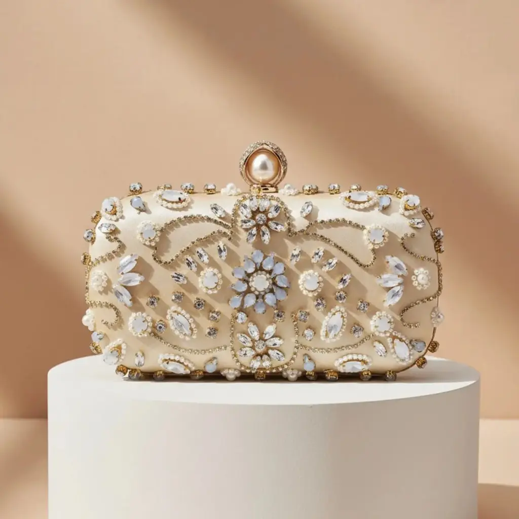 Diamonds Women Party Day Clutch Pearl Beading Wedding Evening Bags With Shoulder Chain Handbags Holder