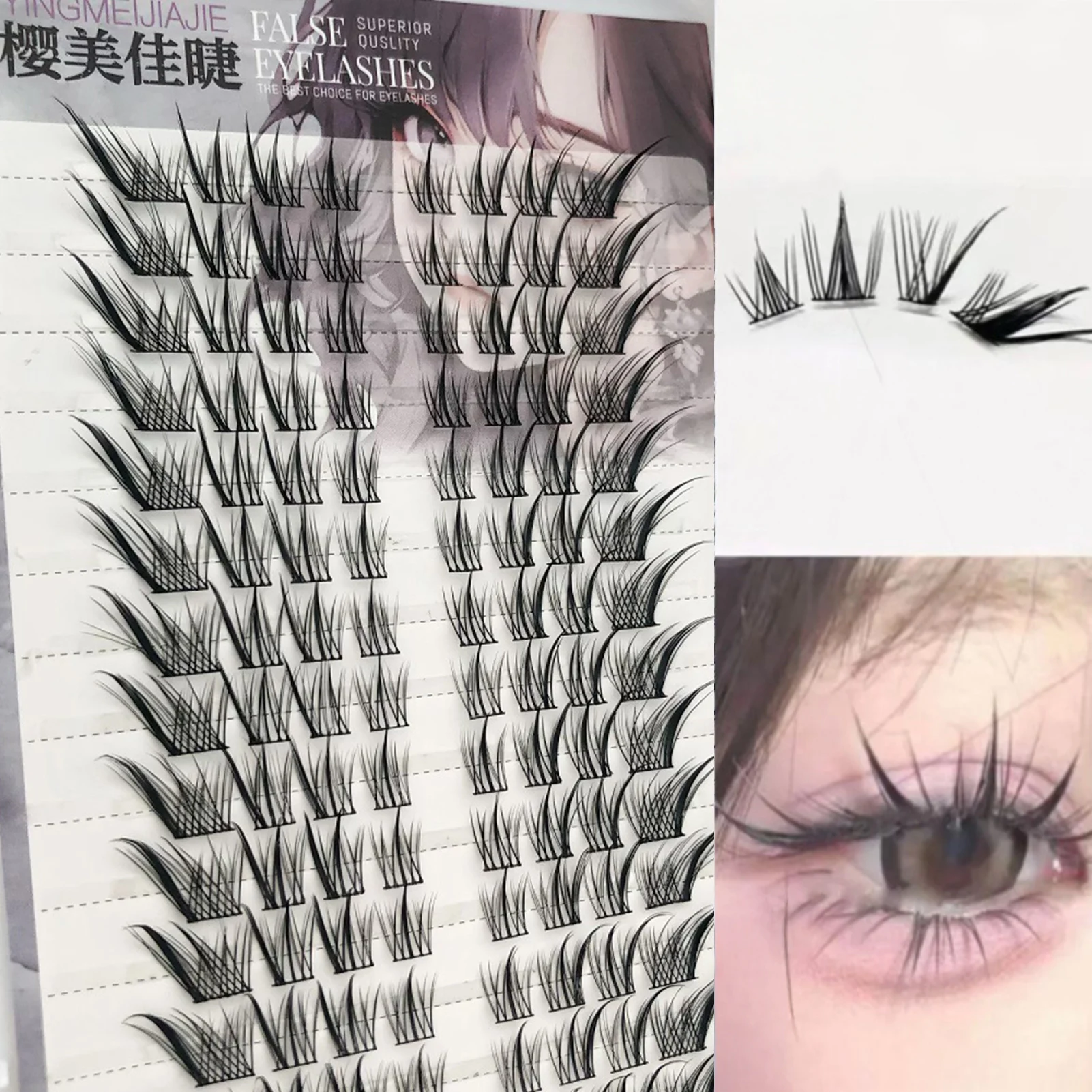 Eye Tail Lengthening False Eyelashes Individual Foxes Style Lashes Natural Cosplay Fake Eyelash Curling Wispy Eyelash Extension