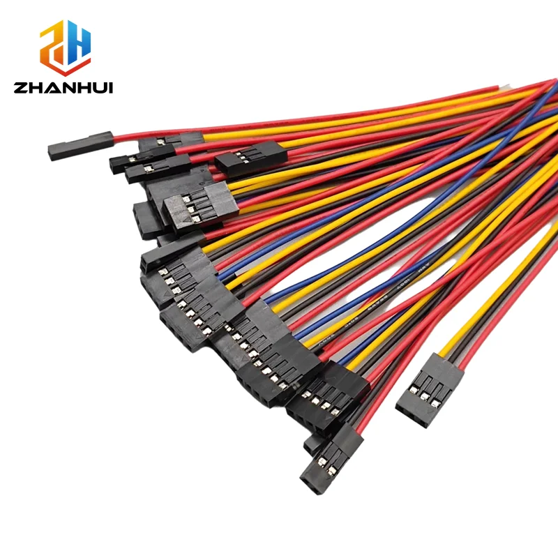10PCS Dupont 2.54mm Jumper Cable - 10/20/30cm Single/Double Female 2-10Pin Wire for Arduino & PCB Prototyping