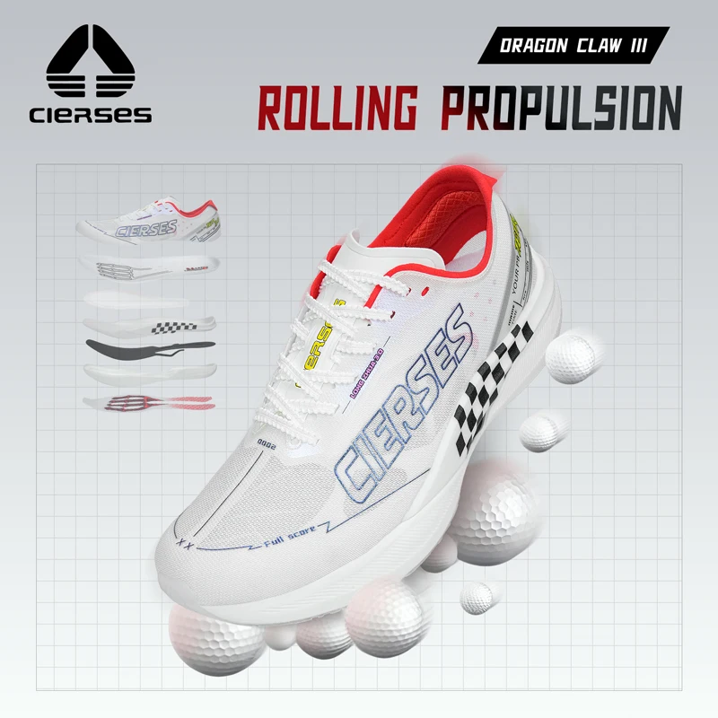 CIERSES Men Carbon Plate Marathon Running Shoes Racing Shoes Professional Lightweight Technology Ultra-light Rebound Sneakers ﻿