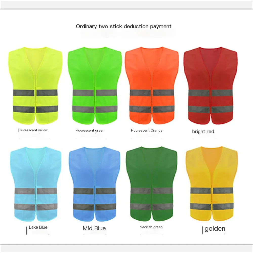Car Reflective Strip Vest Reflective Strip Vest Car Emergency Reflective Vest Fluorescent Green Orange Safety Suit Strip Vest