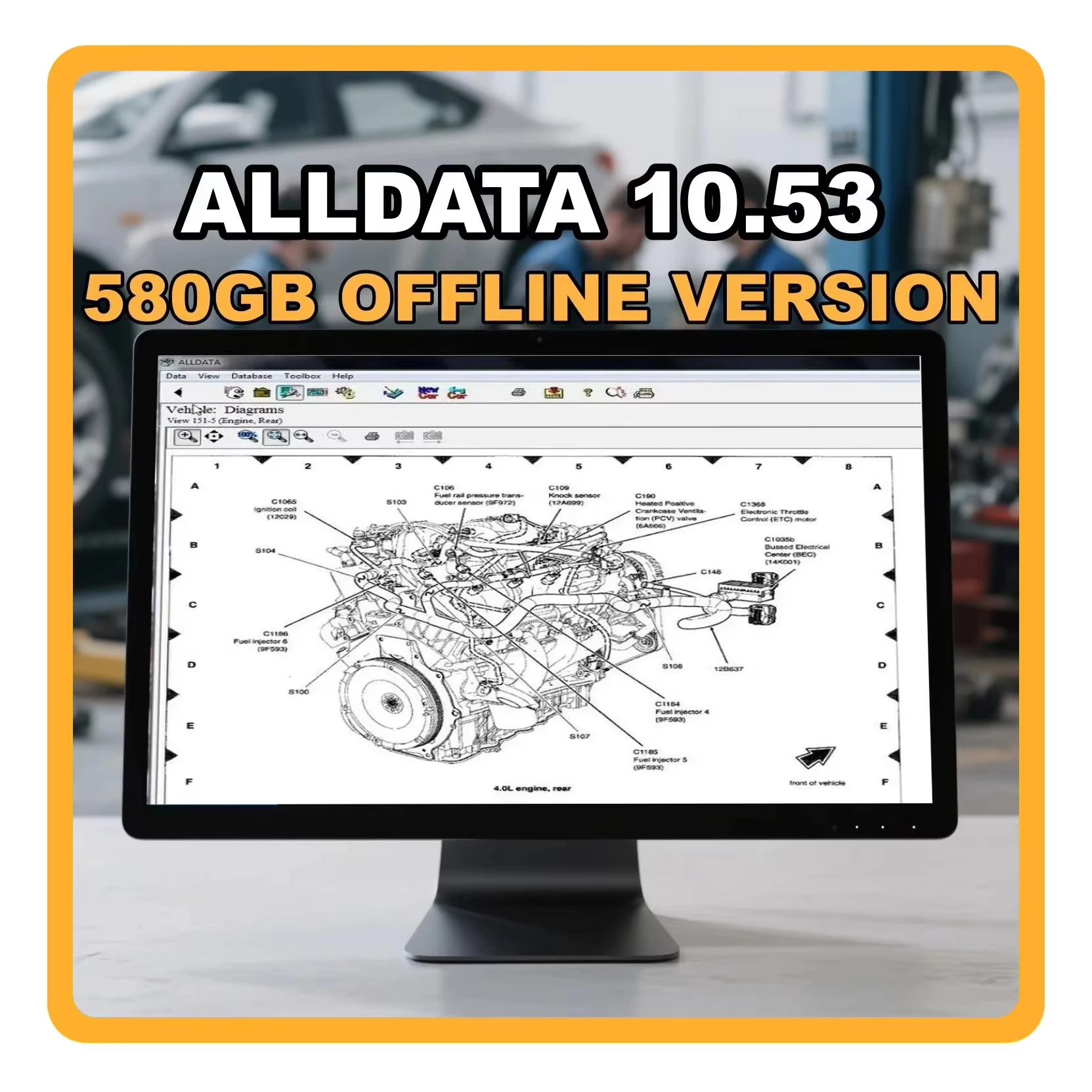 2026 Hot selling Automotive Repair Software Car accessories Diagnostic Tool with Wiring Diagrams for Auto Repair ALLDATA 10.53