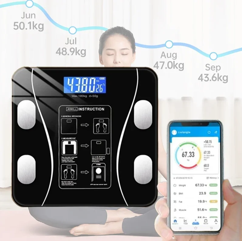 USB Intelligent Precise Body Fat Scale Small Electronic Weighing Scale Home Digital Scale Accurate Body Weight Fat Measurement