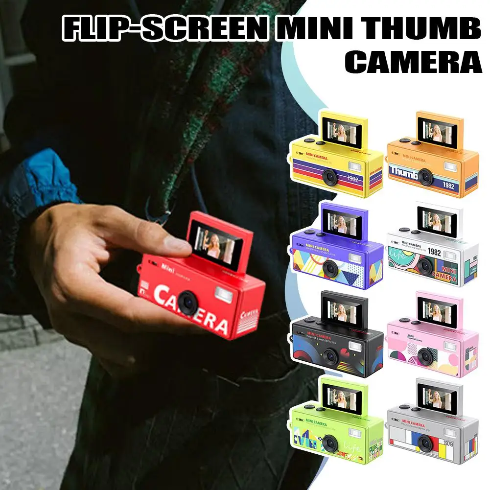 Flip Screen Mini Thumb Camera Student Party Small Sports Camera Children's Camera Video Pocket Sports Camera