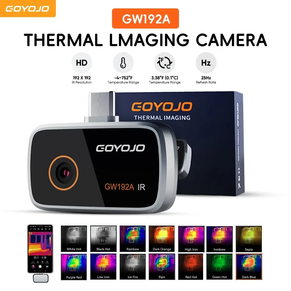 New Thermal Imaging Camera for iPhone & Android Phone Infrared Thermal Imager Inspection Repair Thermographic Camera GW192A