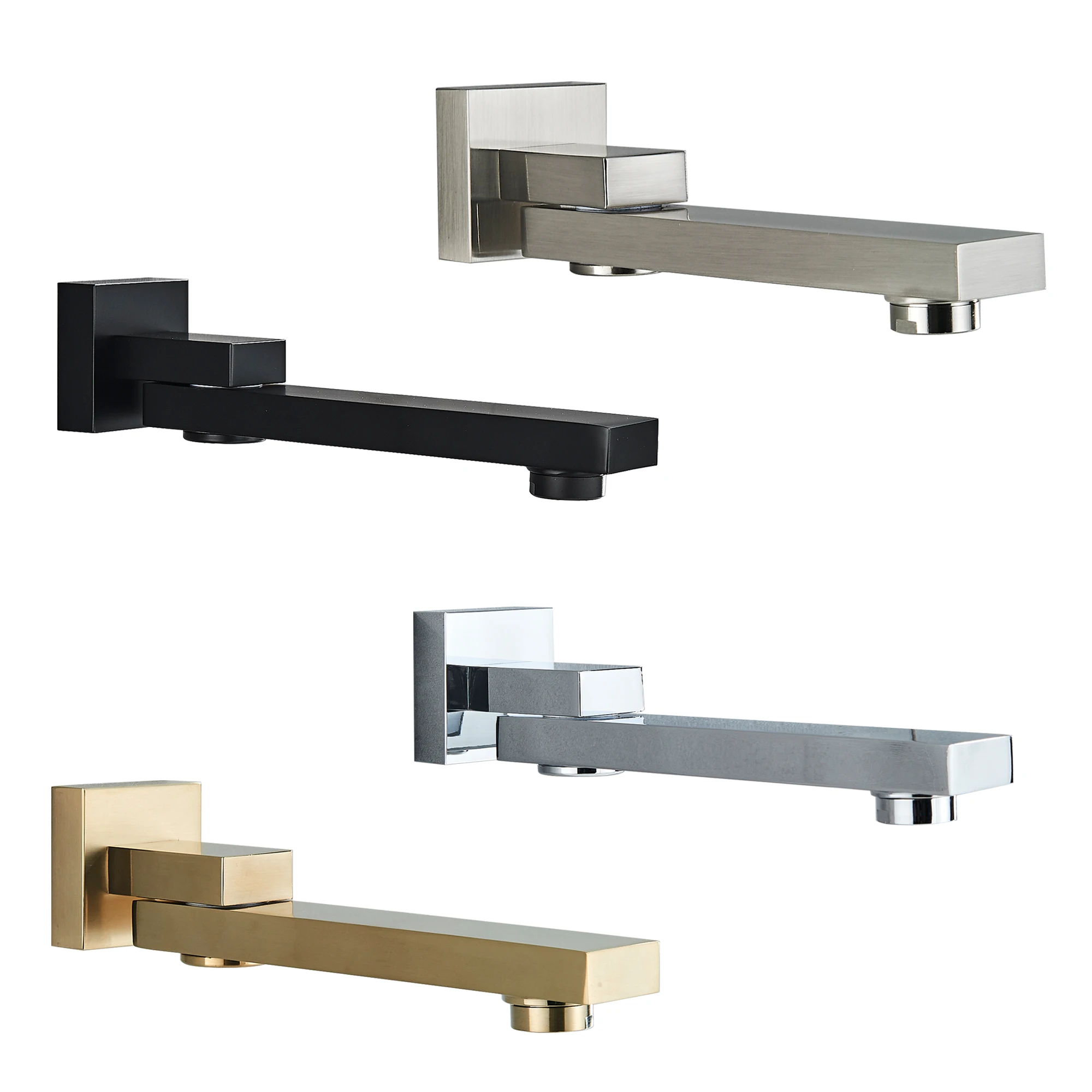 Free Shipping Bathroom Brass Chrome/Black Bronze Shower Faucet Spout Wall Mounted Swive Bath Spout Bathroom Accessories