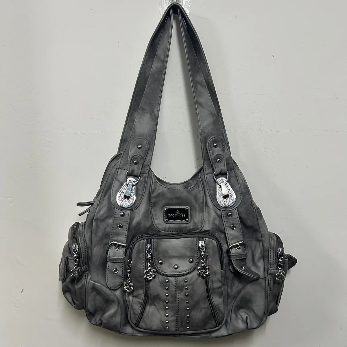 Angelkiss Bag Women Fashion Handbags Women Shoulder Bags PU Leather Handbag Female Satchel Big Shoulder Purse Bag bolsa feminina