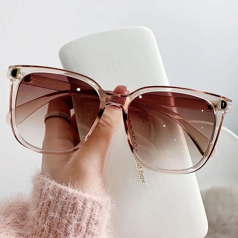 Fashion Oversized Sunglasses New Woman Vintage Square Sun Glasses Female Big Frame Gradient Shades Oculos De Sol ﻿