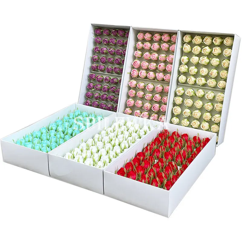 25/50Pcs Fragrant Small Flower Bud Roses Soap Flower Heads Wedding Home Decoration Valentine'S New Year Communion Mitzvah Gift