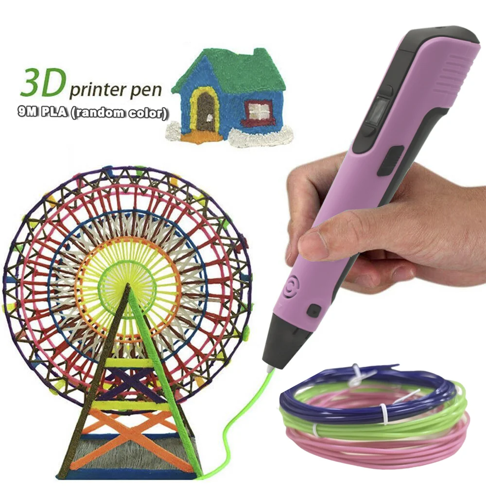 New Smart 3D Printing Pen Children S DIY Painting Toys Lcd Screen Display 9 Meter Pla Filaments Niche Holiday Creative Gifts