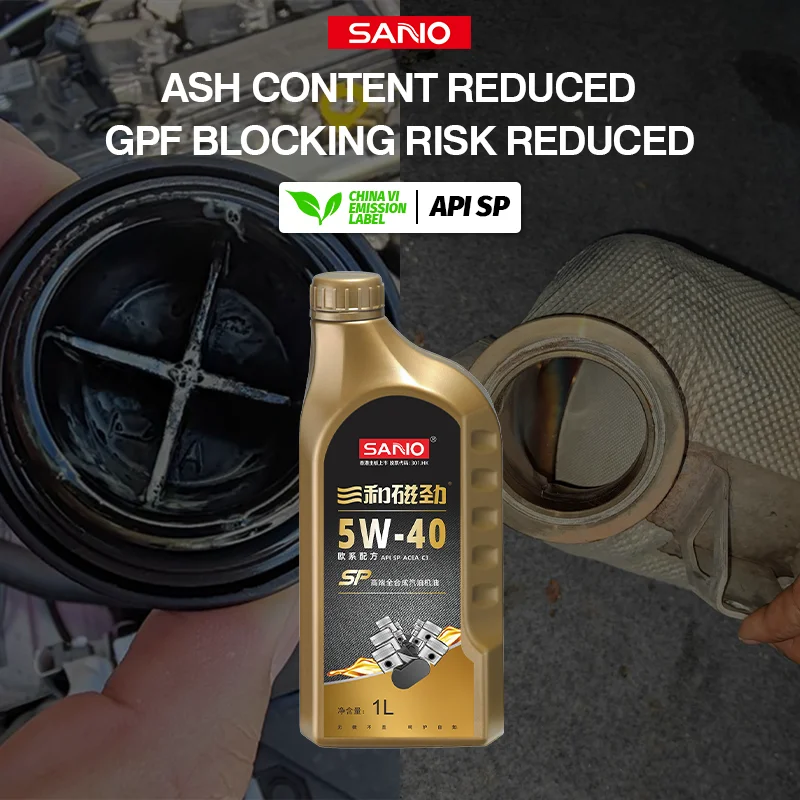 SANVO 5w40 gasoline full synthetic engine oil SP C3 1L for BMW, Benz, Volvo models